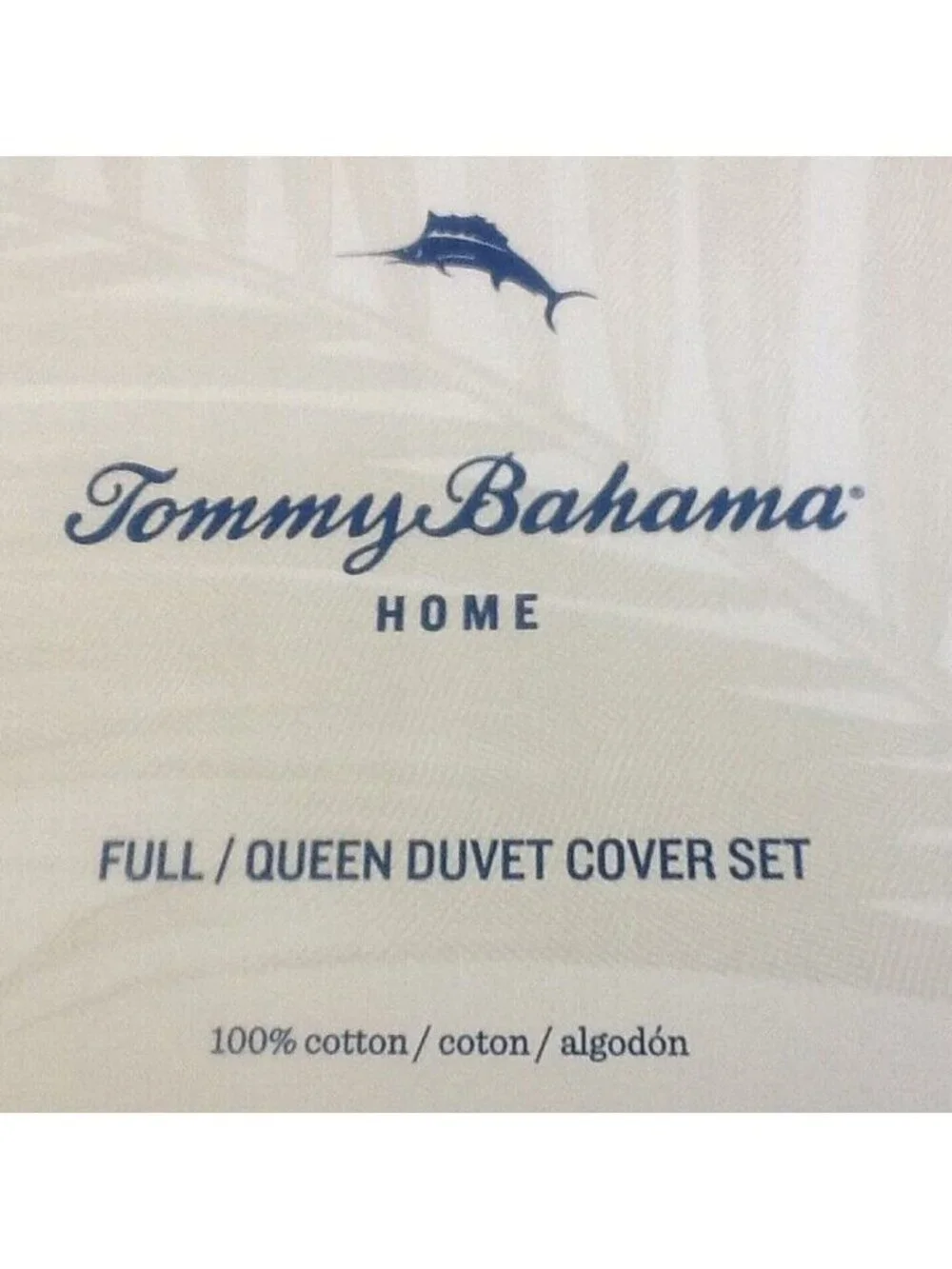 brand new Tommy Bahama Palmiers 100% Cotton QUEEN Duvet Cover + 2 Shams